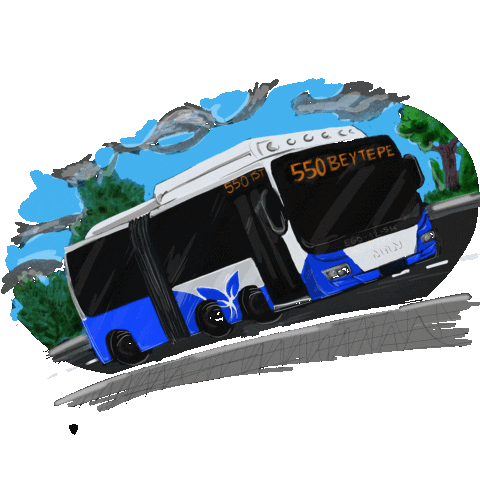Hacettepe Otobüs Sticker by Hacettepe University Department of Graphic Design