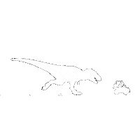 T-Rex Running Sticker by Official JWE Team