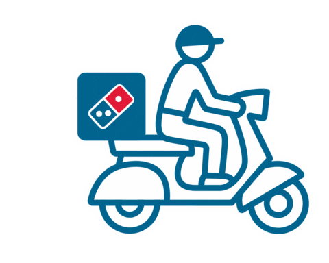 Delivery Dominos Sticker by Domino's Pizza UK