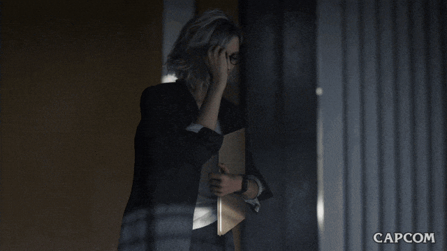 Nervous Glasses GIF by CAPCOM