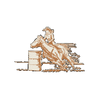 Barrel Racer Sticker by ABI Attachments