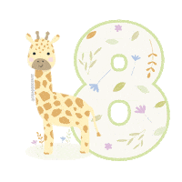 Aniversario Giraffe Sticker by Grão de Gente