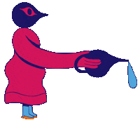 Pink Drop Sticker by Festival of Animation Berlin