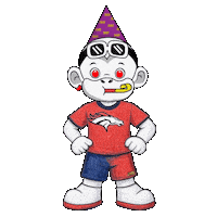 Denver Broncos White Monkey Sticker by Zhot