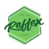 Logo Hexagon Sticker by Jeugdhuis Reflex