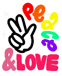 Happy Peace And Love Sticker