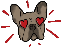 Refritscherator love heart dog hearts Sticker