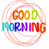 Good Morning Rainbow Sticker