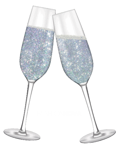 Cheers Glitter Sticker by Fashion Nova