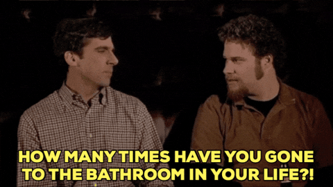 Capnfatback giphygifmaker bathroom steve carrell 40-year-old virgin GIF