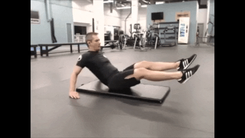 ritchieyip giphygifmaker abs crunches criss cross GIF