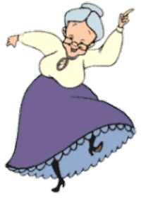Old Lady Dancing Sticker