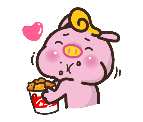 fried chicken love Sticker