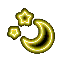 Neon Moon Star Sticker by iHasCupquake