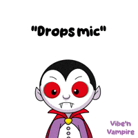 Vampire Mic Drop GIF by VeeFriends