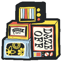 Television Tvs Sticker by Daze Off