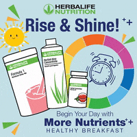 Rise And Shine Healthy Breakfast GIF by Herbalife Nutrition Philippines