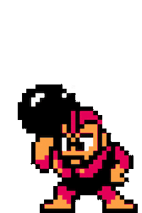 JavaJake pixel nintendo boss bomb Sticker
