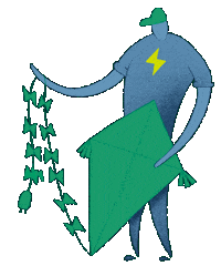 Blue Man Energy Sticker by NOHO