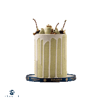 sarahluconfections cake pistachio sarahlú confections pistachio cake Sticker