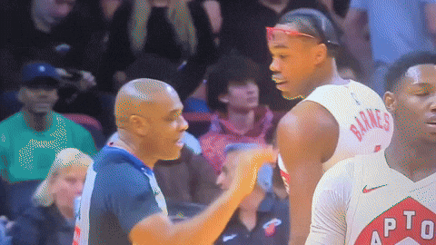 ripdrose420 giphyupload raptors scottie barnes GIF