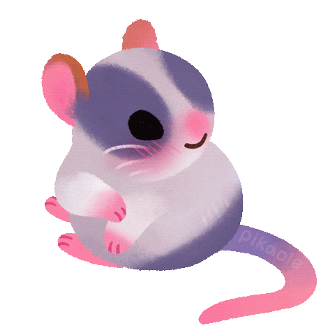 Mouse Grooming Sticker by pikaole