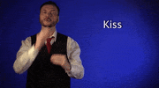 sign language kiss GIF by Sign with Robert