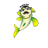 Water Fish Sticker by Hugo.fm