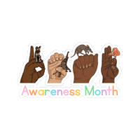 Sign Language Deaf Awareness Sticker
