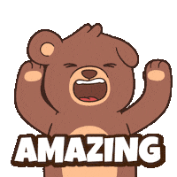 Teddy Bear Wow Sticker by BEARISH