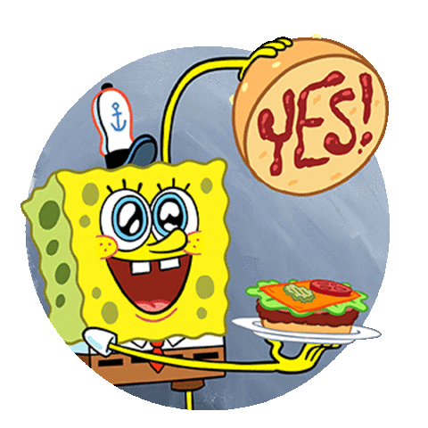 Animation Yes Sticker by SpongeBob SquarePants