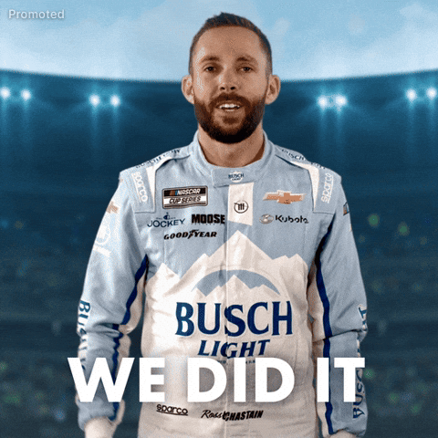 We Did It Success GIF by Busch Beer