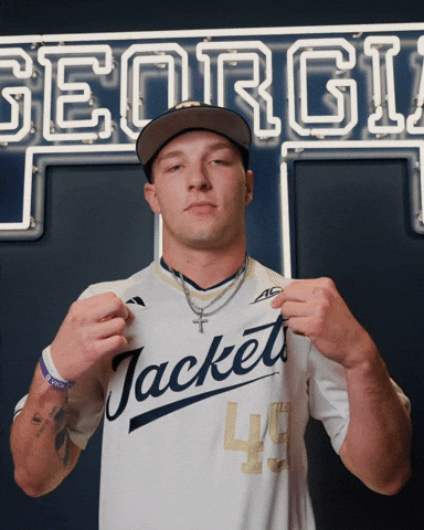Georgia Tech Baseball GIF by Georgia Tech Yellow Jackets