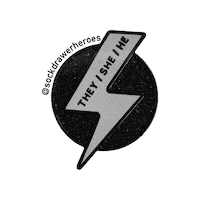 sockdrawerheroes trans nonbinary pronouns sdh Sticker