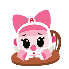 Confused Amber Sticker by Robocar POLI