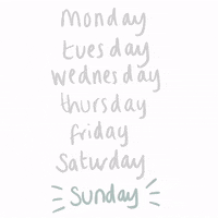 Winniemint92 friday monday sunday week GIF