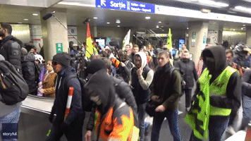 Protesters Invade Paris Stock Exchange Building