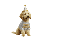 Happy Birthday Dog Sticker