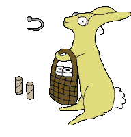 bunny tp Sticker by Angry Duck