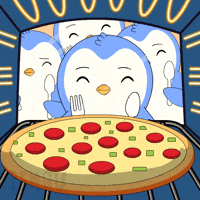Hungry Pizza GIF by Pudgy Penguins