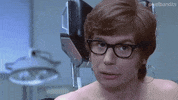 Movie gif. Mike Myers as Austin Powers hesitates, divulging "I hope I didn't say that out loud just now."