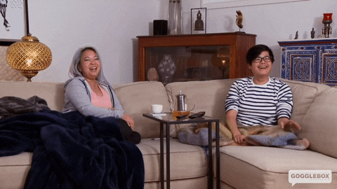 Happy Watching Tv GIF by Gogglebox Australia