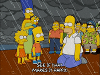 homer simpson rain GIF