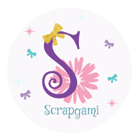 Scrapgami giphyupload logo store bow Sticker
