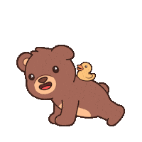 Push Up Rubber Duck Sticker by BEARISH