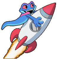 To The Moon Space Sticker by Snek