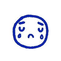 kayawingnut sad blue crying cry Sticker