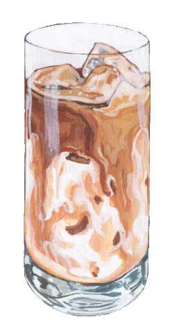 Coffee Ice Sticker by haenaillust
