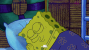 SpongeBob SquarePants gif. SpongeBob suddenly awakes from his sleep to a voice that says "hi." He scratches his head uneasily and says, "Gary, I feel funny inside," which appears as text.