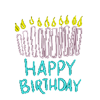 Happy Birthday Neon Sticker